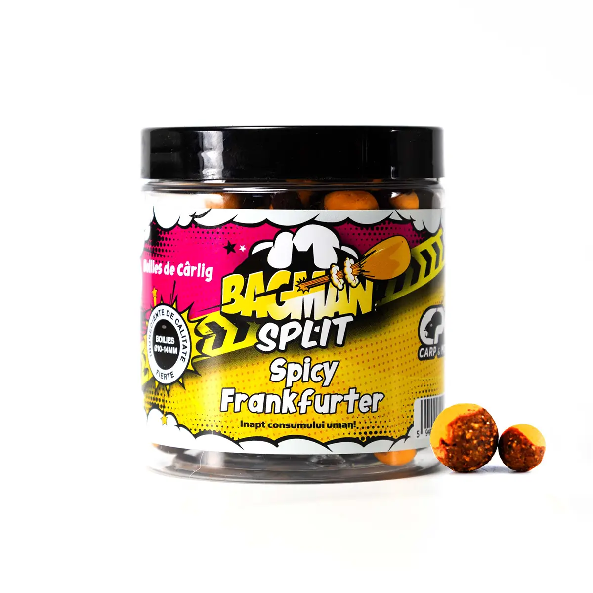 BOILIES CARLIG BAGMAN SPLIT SPICY FRANKFURTER 10 & 14mm 120g