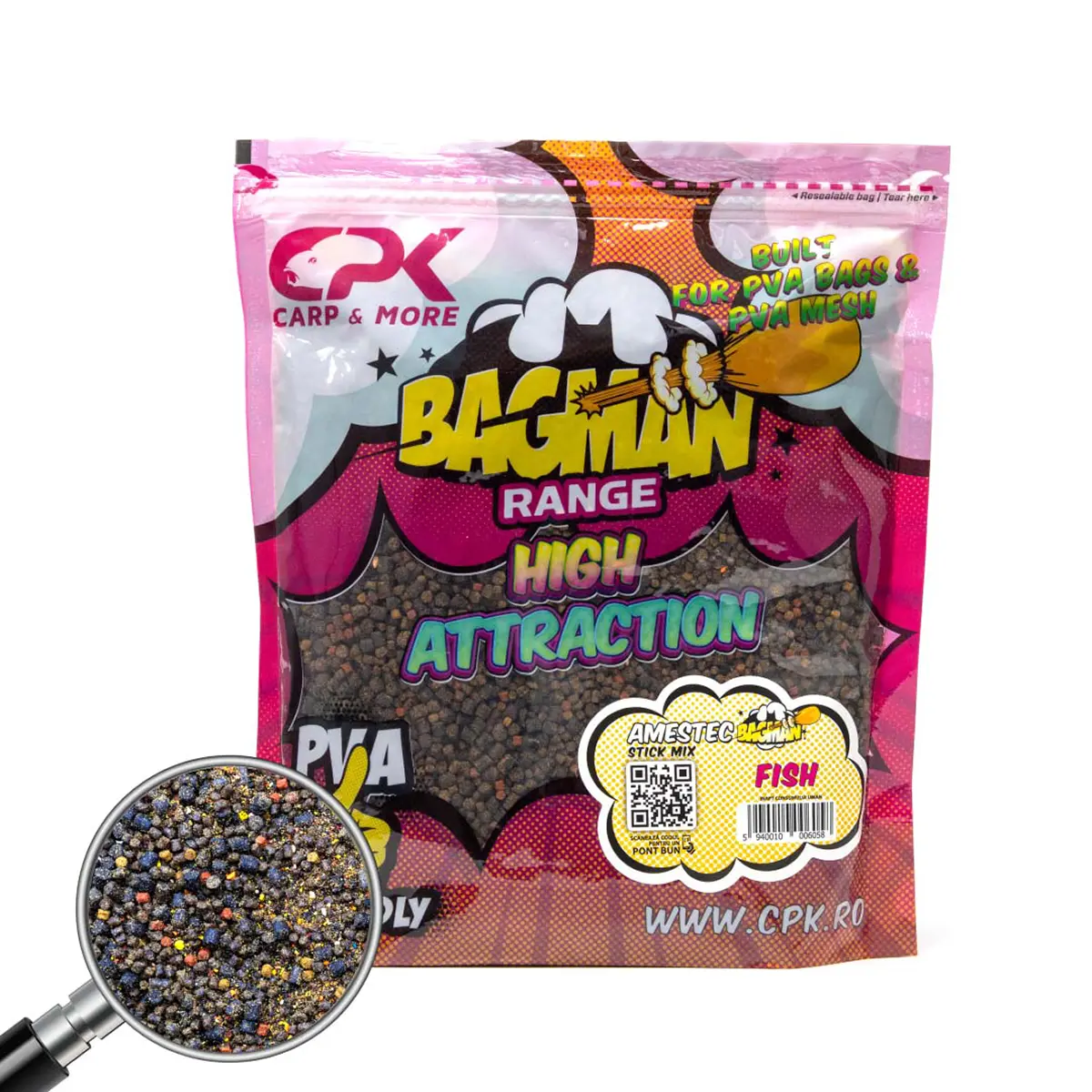 AMESTEC PUNGA PVA BAGMAN FISH 800g