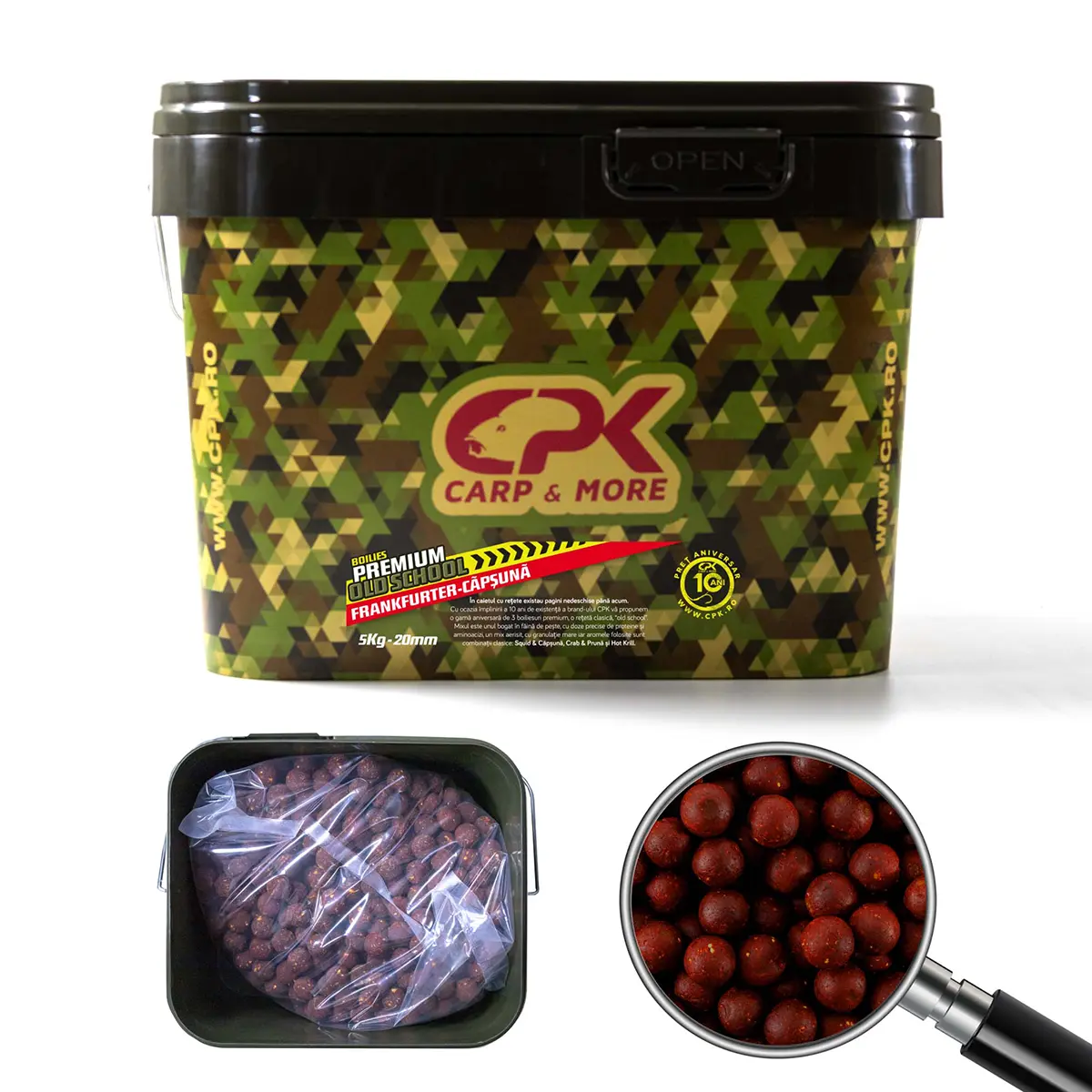 BOILIES OLD SCHOOL FRANKFURTER SAUSAGES & CAPSUNA 20mm 5kg