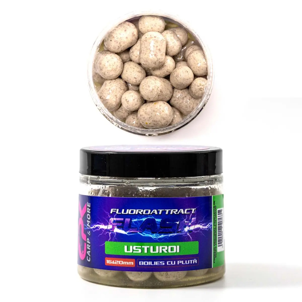 BOILIES CARLIG FLUOROATTRACT+ USTUROI 16 & 20mm 120g (cu pluta)