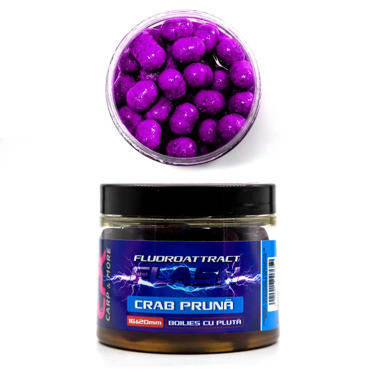 BOILIES CARLIG FLUOROATTRACT+ CRAB & PRUNA 16 & 20mm 120g (cu pluta)