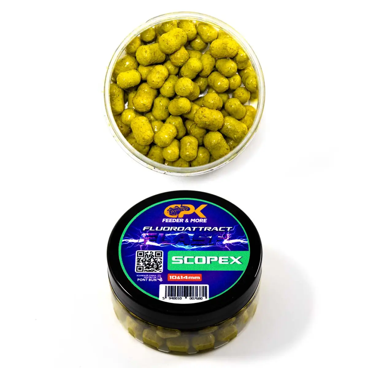 FLUOROATTRACT+ FEEDER SCOPEX 10 & 14mm 40g (cu pluta)