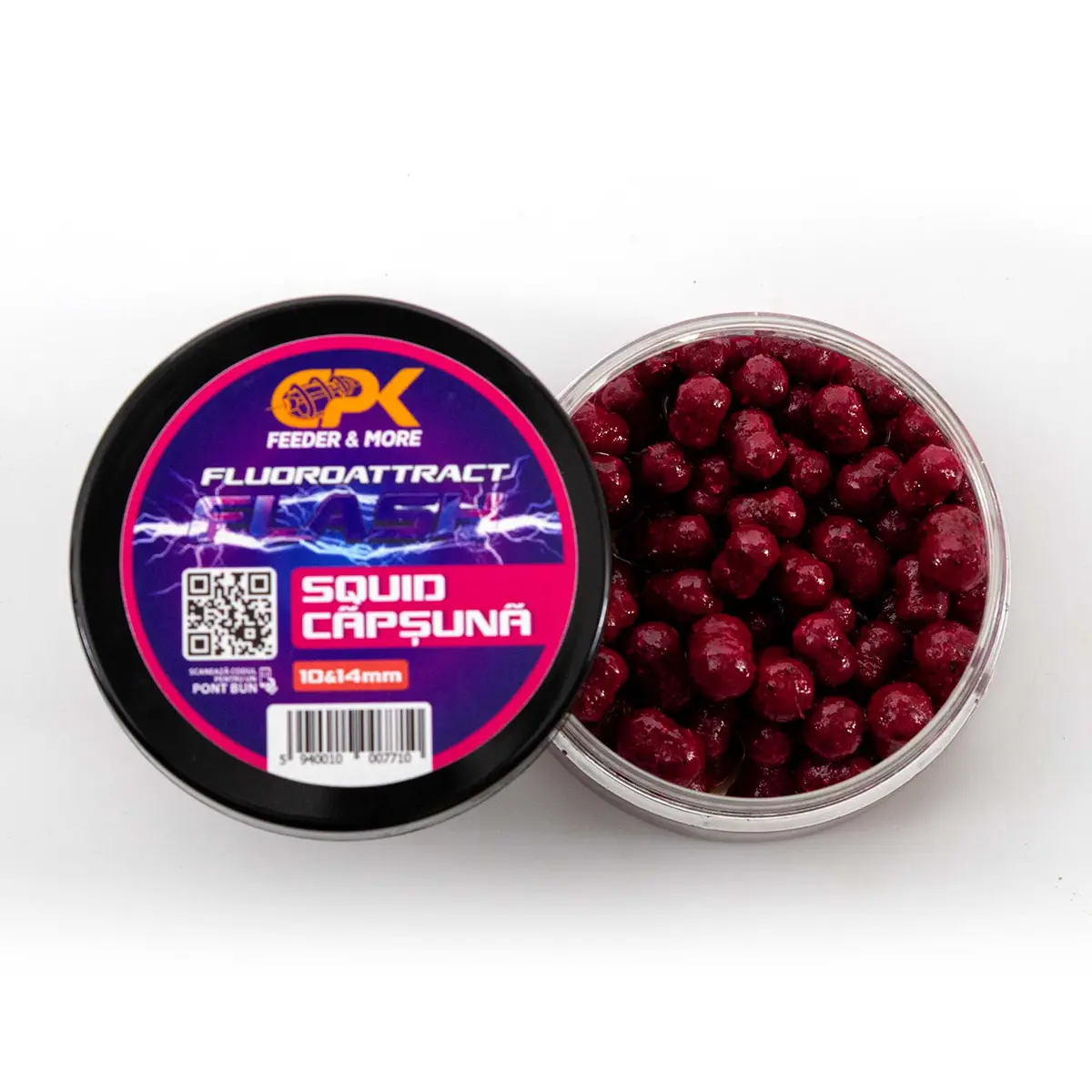 FLUOROATTRACT+ FEEDER SQUID & CAPSUNA 10 & 14mm 40g (cu pluta)