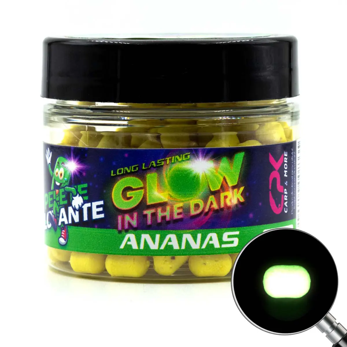 PELETE FLOTANTE FEEDER GLOW IN THE DARK ANANAS 6mm 15g (UV)