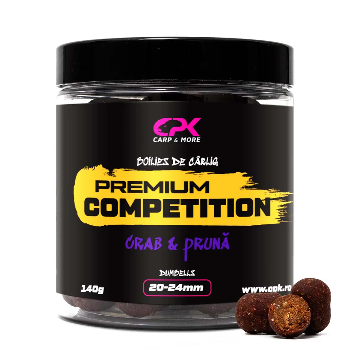 BOILIES CARLIG OS COMPETITION CRAB & PRUNA 20 & 24mm 140g DUMBELLS