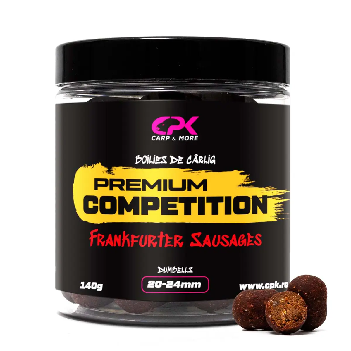 BOILIES CARLIG OS COMPETITION FRANKFURTER SAUSAGES 20 & 24mm 140g DUMBELLS