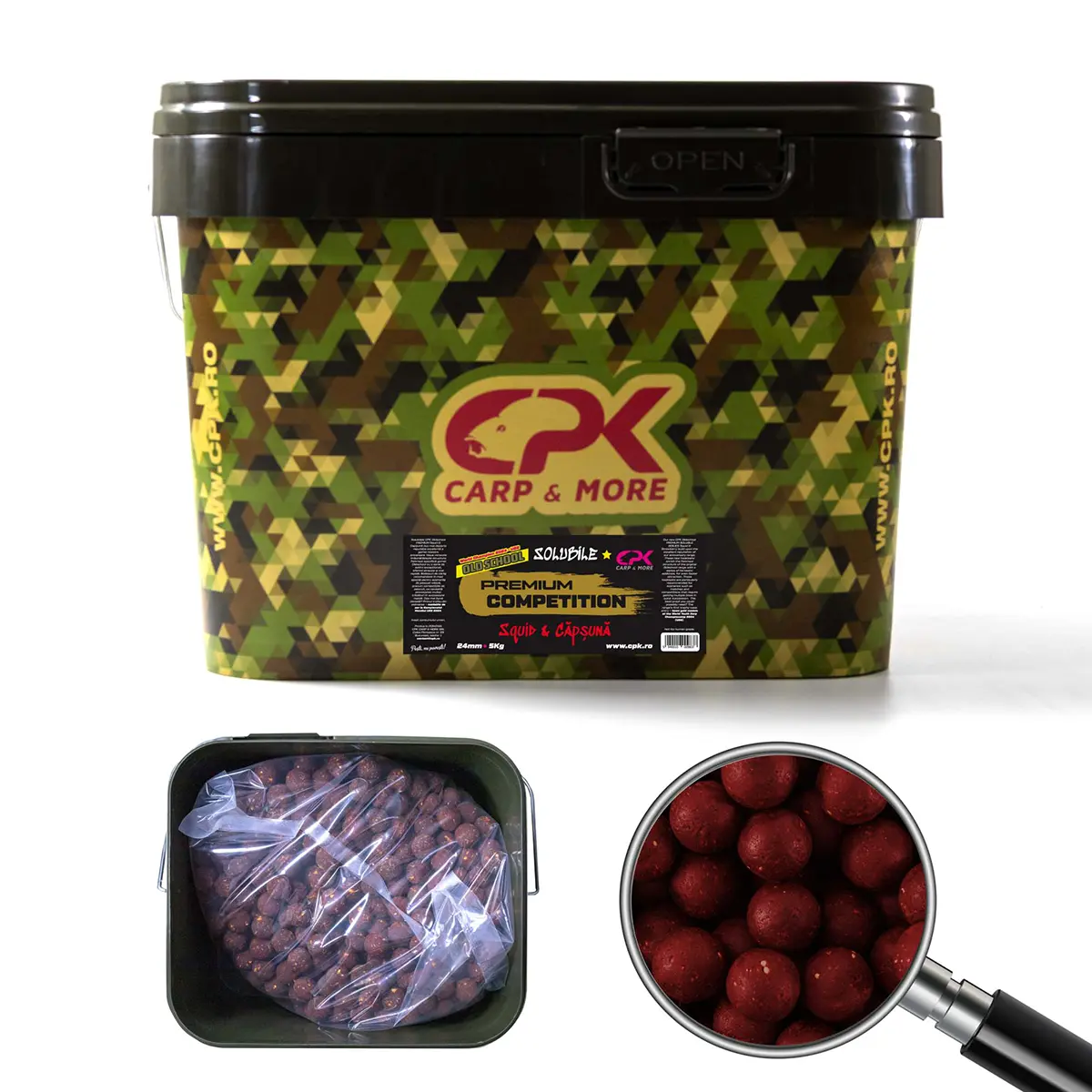 BOILIES OLD SCHOOL COMPETITION SQUID & CAPSUNA 24mm 5kg SOLUBIL