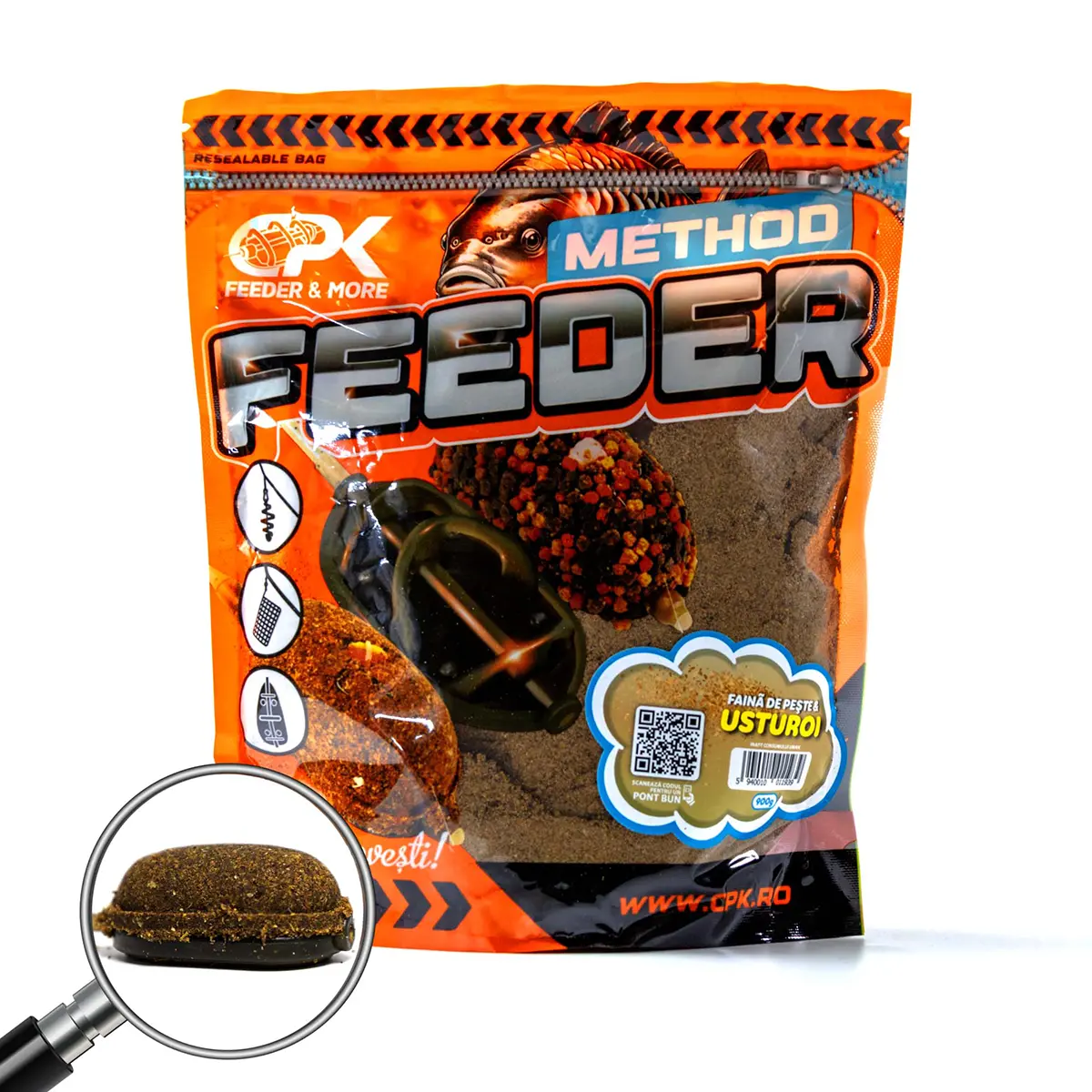 GROUNDBAIT METHOD FEEDER FAINA DE PESTE & USTUROI 900g