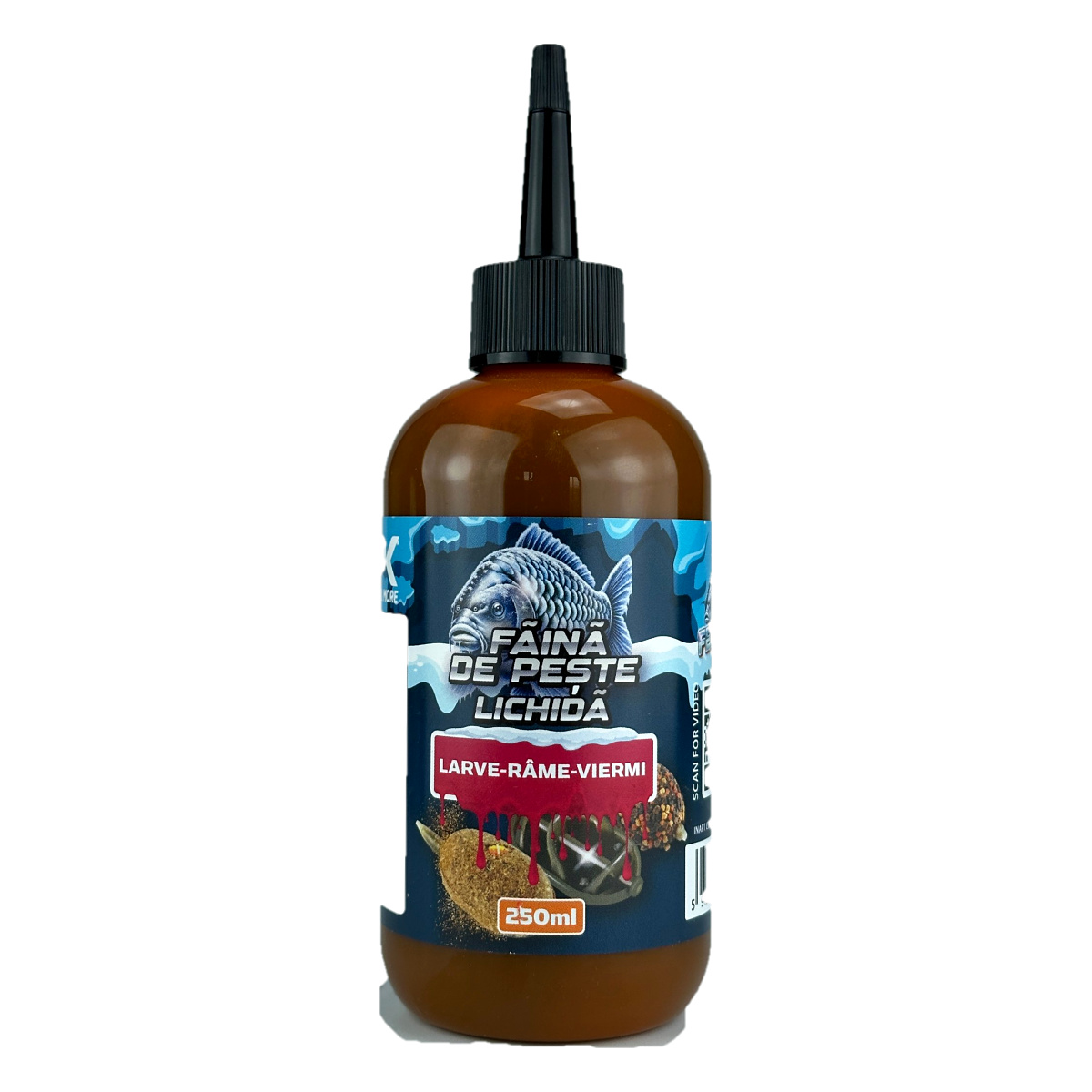 APA RECE ADITIV FEEDER FAINA DE PESTE LICHIDA LARVE & RAME & VIERMI 250 ML