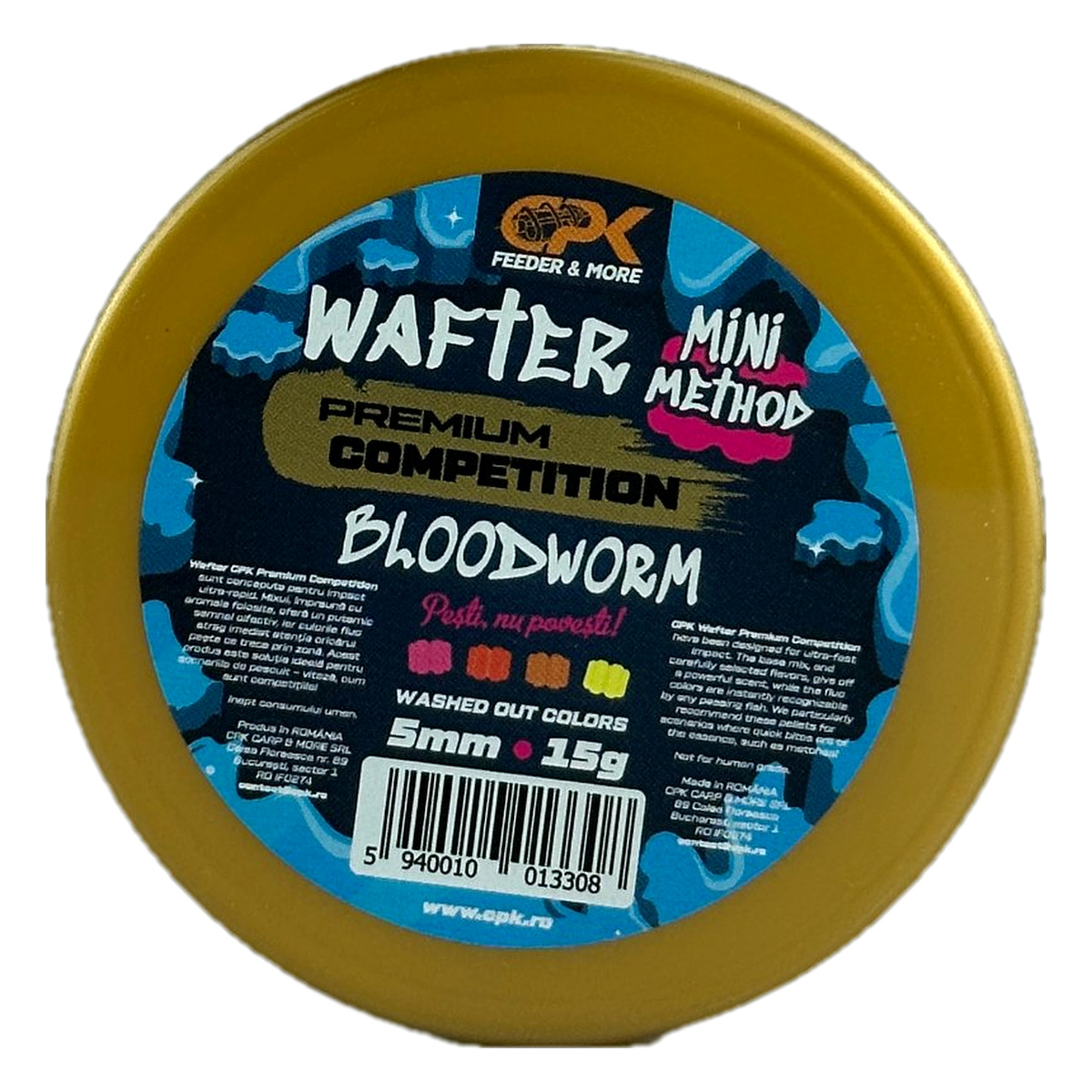 APA RECE PREMIUM COMPETITION MINI METHOD WAFTER BLOODWORM 5 MM (banda si spin)